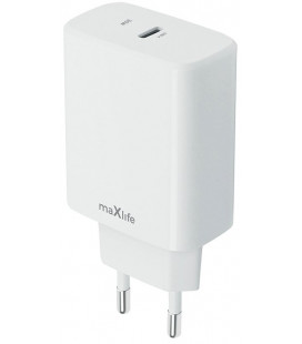 Baltas QC PD 30W 1xUSB-C pakrovėjas "Maxlife MXTC-10-30C"