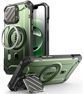 Žalias dėklas Apple iPhone 13 / 14 / 15 / 16E / 17E telefonui "Supcase UB XT MAG Magsafe"