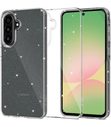 Skaidrus dėklas su blizgučiais Samsung Galaxy A36 5G telefonui "Tech-Protect Flexair Glitter"
