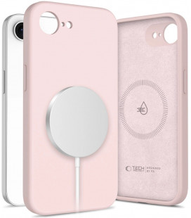 Rožinis dėklas Apple iPhone 16E telefonui "Tech-Protect Liquid Silicone Magsafe"