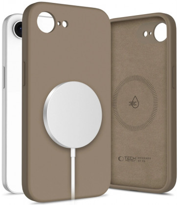 Rudas dėklas Apple iPhone 16E telefonui "Tech-Protect Liquid Silicone Magsafe"