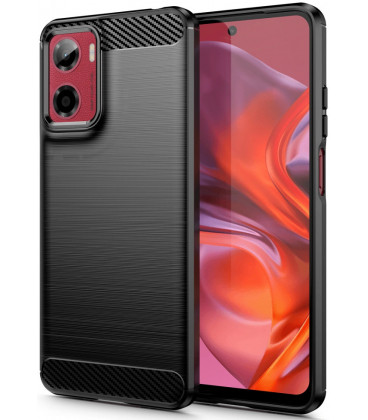 Juodas dėklas Motorola Moto G05 / E15 telefonui "Tech-Protect TPUCarbon"