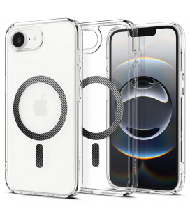 Skaidrus (Carbon Fiber) dėklas Apple iPhone 16E / 17E telefonui "Spigen Ultra Hybrid MAG Magsafe"