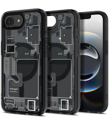 Juodas ėklas Apple iPhone 16E / 17E telefonui "Spigen Ultra Hybrid MAG Magsafe Zero One"