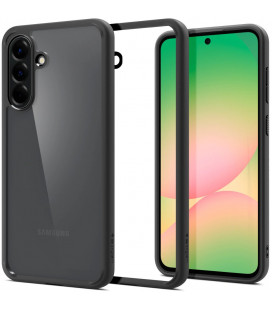 Juodas / skaidrus dėklas Samsung Galaxy A56 5G telefonui "Spigen Ultra Hybrid"