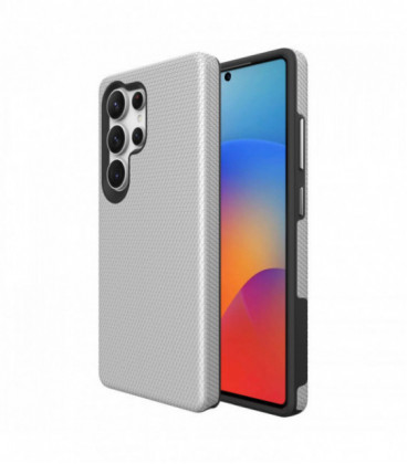 Dėklas Perfectionists Triangle Case Samsung S938 S25 Ultra sidabrinis