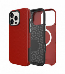 Dėklas Perfectionists Triangle Mag Case Apple iPhone 15 Pro raudonas