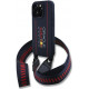 Mėlynas dėklas Apple iPhone 16 Pro Max telefonui "Red Bull Silicone Vertical Logo MagSafe Case + Crossbody Strap"