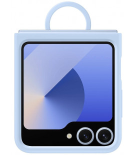 Originalus mėlynas dėklas "Silicone Cover with Ring" Samsung Galaxy Z Flip 6 / 7 FE telefonui "EF-PF741TLE"