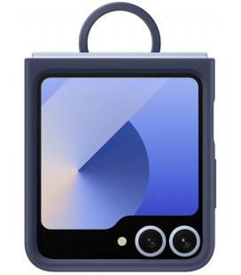 Originalus mėlynas dėklas "Silicone Cover with Ring" Samsung Galaxy Z Flip 6 / 7 FE telefonui "EF-PF741TNE"