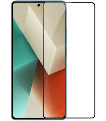 Juodas apsauginis grūdintas stiklas Xiaomi Redmi Note 13 Pro 4G / 5G / Poco X6 5G telefonui "Nillkin Amazing 2.5D CP+ Pro"