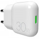 Baltas (30W / PD / GaN) 1xUSB-C pakrovėjas "Puro Slimpro"