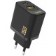 Juodas (25W / PD / QC / GaN) 1xUSB-A + 1xUSB-C pakrovėjas "Dudao A26T"
