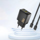 Juodas (25W / PD / QC / GaN) 1xUSB-A + 1xUSB-C pakrovėjas "Dudao A26T"