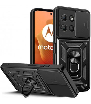 Juodas dėklas Motorola Moto G15 / G15 Power / G17 / G17 Power telefonui "Tech-Protect Camshield Pro"