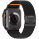 Juoda apyrankė Apple Watch 6 / 7 / 8 / 9 / 10 / SE / Ultra 1 / 2 ( 44 / 45 / 46 / 49 mm) "Teh-Protect Nylon Clasp"