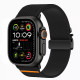 Juoda apyrankė Apple Watch 6 / 7 / 8 / 9 / 10 / SE / Ultra 1 / 2 ( 44 / 45 / 46 / 49 mm) "Teh-Protect Nylon Clasp"