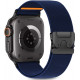 Mėlyna apyrankė Apple Watch 6 / 7 / 8 / 9 / 10 / SE / Ultra 1 / 2 ( 44 / 45 / 46 / 49 mm) "Teh-Protect Nylon Clasp"