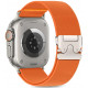 Oranžinė apyrankė Apple Watch 6 / 7 / 8 / 9 / 10 / SE / Ultra 1 / 2 ( 44 / 45 / 46 / 49 mm) "Teh-Protect Nylon Clasp"