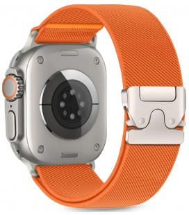 Oranžinė apyrankė Apple Watch 6 / 7 / 8 / 9 / 10 / SE / Ultra 1 / 2 ( 44 / 45 / 46 / 49 mm) "Teh-Protect Nylon Clasp"