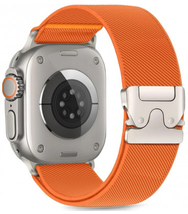 Oranžinė apyrankė Apple Watch 6 / 7 / 8 / 9 / 10 / SE / Ultra 1 / 2 ( 44 / 45 / 46 / 49 mm) "Teh-Protect Nylon Clasp"