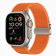 Oranžinė apyrankė Apple Watch 6 / 7 / 8 / 9 / 10 / SE / Ultra 1 / 2 ( 44 / 45 / 46 / 49 mm) "Teh-Protect Nylon Clasp"