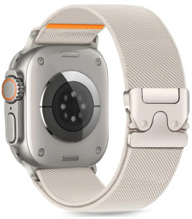 Pilka (Titanium) apyrankė Apple Watch 6 / 7 / 8 / 9 / 10 / SE / Ultra 1 / 2 ( 44 / 45 / 46 / 49 mm) "Teh-Protect Nylon Clasp"