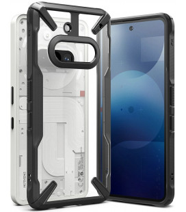 Juodas / skaidrus dėklas Nothing Phone 3A telefonui "Ringke Fusion X"