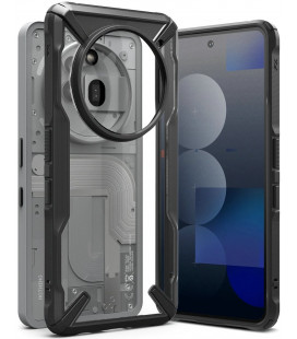 Juodas / skaidrus dėklas Nothing Phone 3A Pro telefonui "Ringke Fusion X"