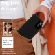 Matinis juodas atverčiamas dėklas Samsung Galaxy S25 telefonui "Tech-Protect Smart Wallet"