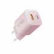 Rožinis 1xUSB-A + 1xUSB-C PD33W / QC3.0 pakrovėjas "Tech-Protect NCM33W 2-Port"