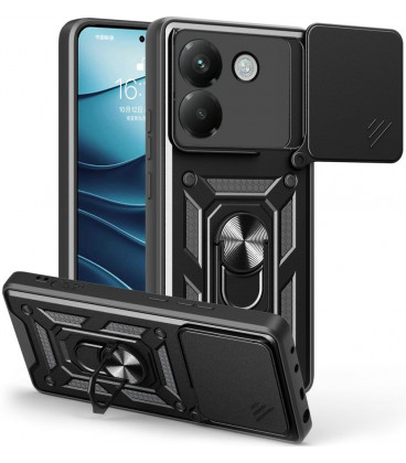 Juodas dėklas Xiaomi Poco M7 Pro 5G telefonui "Tech-Protect Camshield Pro"