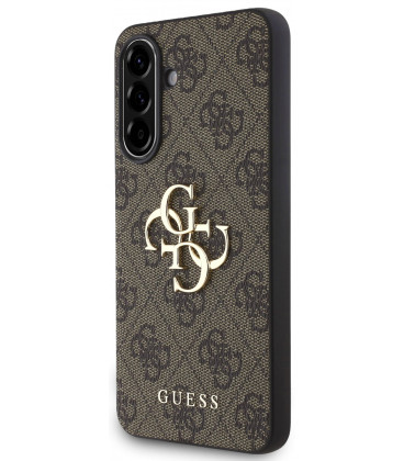 Rudas dėklas Samsung Galaxy A56 telefonui "Guess PU 4G Metal Logo Case"