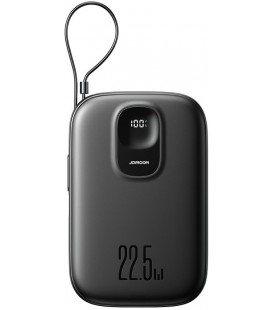 Juoda Išorinė baterija Power Bank 22.5W 10000mAh + Lightning laidas "Joyroom JR-PBF18"