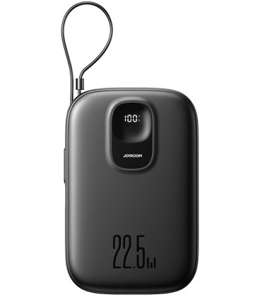 Juoda Išorinė baterija Power Bank 22.5W 10000mAh + Lightning laidas "Joyroom JR-PBF18"
