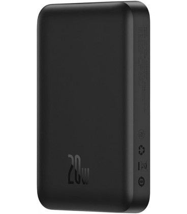 Juoda Išorinė baterija Power Bank 20W 10000mAh "Baseus Magnetic Mini Air"