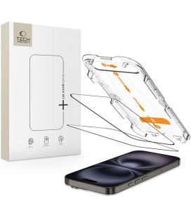 Apsauginis grūdintas stiklas Apple iPhone 15 / 16 telefonui "Tech-Protect Quick Set+ 2-Pack"