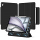 Juodas atverčiamas dėklas Apple iPad Air 13” 1 / 2 / 2024-2025 planšetei "Tech-Protect Smartcase Magnetic"