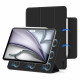 Juodas atverčiamas dėklas Apple iPad Air 13” 1 / 2 / 2024-2025 planšetei "Tech-Protect Smartcase Magnetic"
