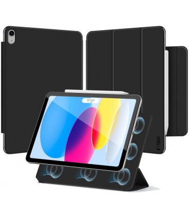 Juodas atverčiamas dėklas Apple iPad 10.9” 10 / 2022 / 11” 11 / 2025 planšetei "Tech-Protect Smartcase Magnetic"