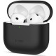 Juodas dėklas Apple Airpods 4 ausinėms "Tech-Protect Silicone"