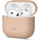 Rudas (Cafe Latte) dėklas Apple Airpods 4 ausinėms "Tech-Protect Silicone"
