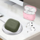 Žalias dėklas Apple Airpods 4 ausinėms "Tech-Protect Silicone"