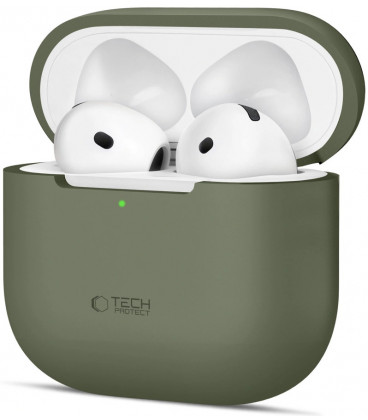 Žalias dėklas Apple Airpods 4 ausinėms "Tech-Protect Silicone"