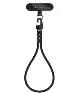 Juodas dirželis telefonui "Tech-Protect C8S Rope Wrist Strap"