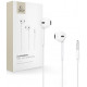 Baltos 3.5mm ausinės "Tech-Protect Ultraboost Mini Jack Earphone Core"