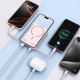 Rožinė išorinė baterija 10000mAh + Lightning / USB-C jungtys "Tech-Protect PB31 Lifemag Magsafe"