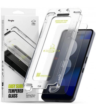 Apsauginis grūdintas stiklas Nothing Phone 3A / 3A Pro telefonui "Ringke Easy Slide 2-Pack"
