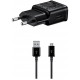 Originalus juodas Samsung 15W 1xUSB-A pakrovėjas + USB-A - MicroUSB 150cm laidas "EP-TA200EBE + ECB-DU4EBE"