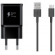 Originalus juodas Samsung 15W 1xUSB-A pakrovėjas + USB-A - USB-C 150cm laidas "EP-TA200EBE + EP-DG970BBE"